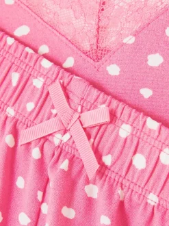 Primark Zestawy Piżamowe<Zestaw piżamy z topem na ramiączkach i szortami z koronkowym wykończeniem