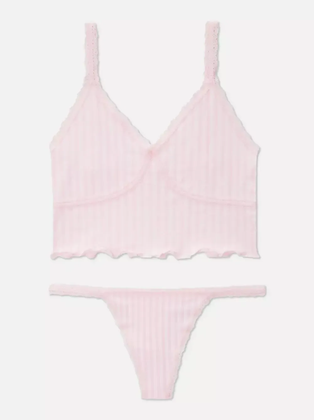 Damskie Primark Komplety Bielizny Damskiej<Zestaw z ażurową braletką i stringami
