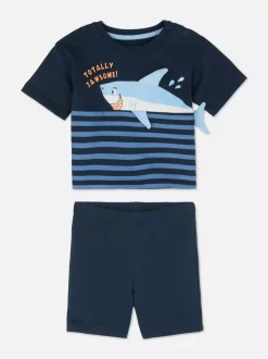 Primark Komplety I Gotowe Stroje<Zestaw z T-shirtem i szortami z motywem rekina