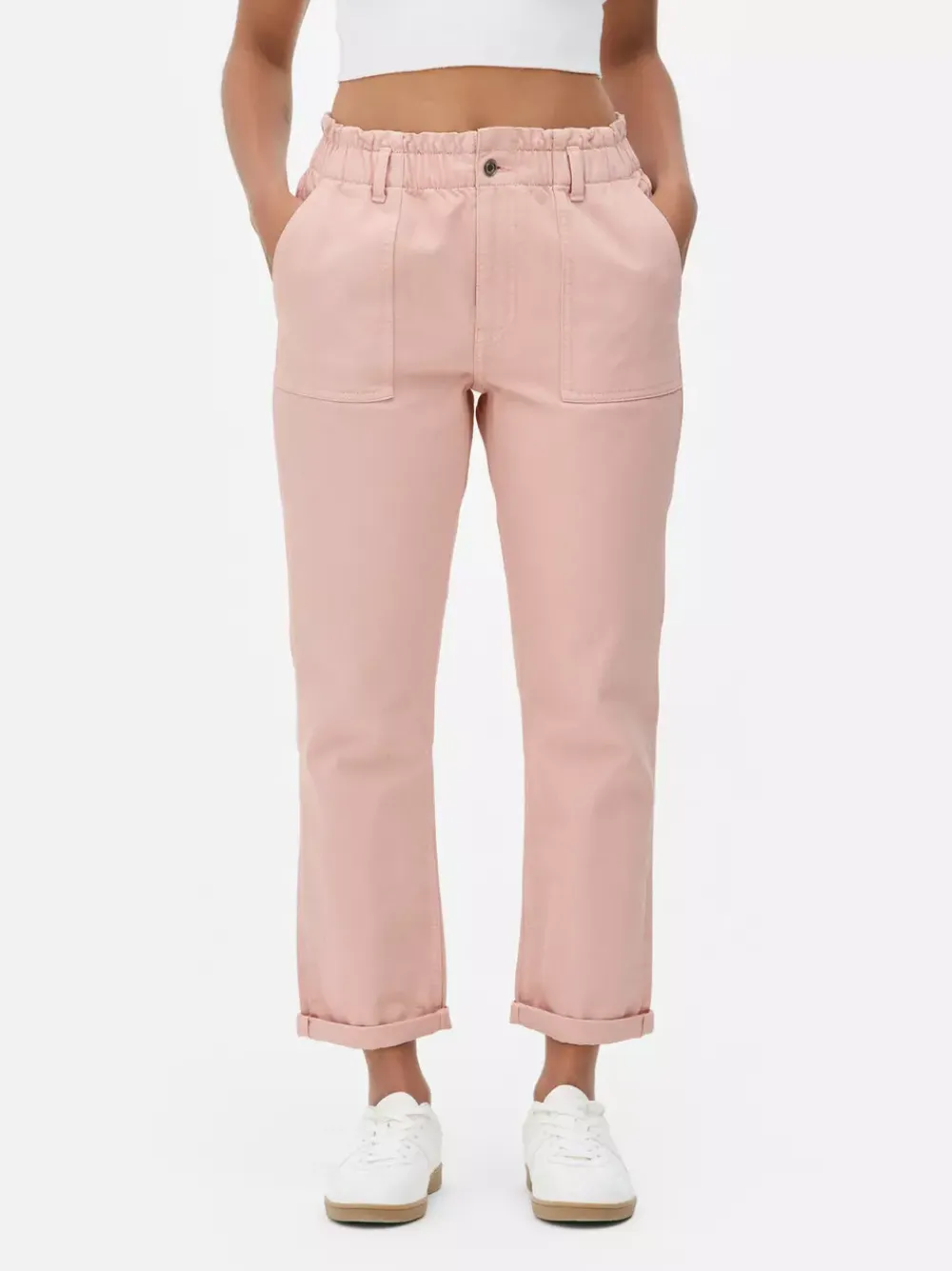 Primark Jeansy<Bawełniane spodnie typu paper bag