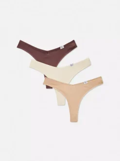 Damskie Primark Majtki Damskie<Bawełniane stringi, 3 pary