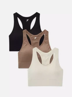 Primark Odzież Domowa I Na Siłownię|Biustonosze<Bezszwowe biustonosze sportowe, 3 szt.
