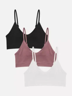 Primark Biustonosze<Bezszwowe krótkie braletki na ramiączkach, 3 pary