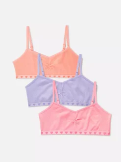 Dzieci Primark Bielizna<Bezszwowe krótkie topy w serduszka, 3 szt.