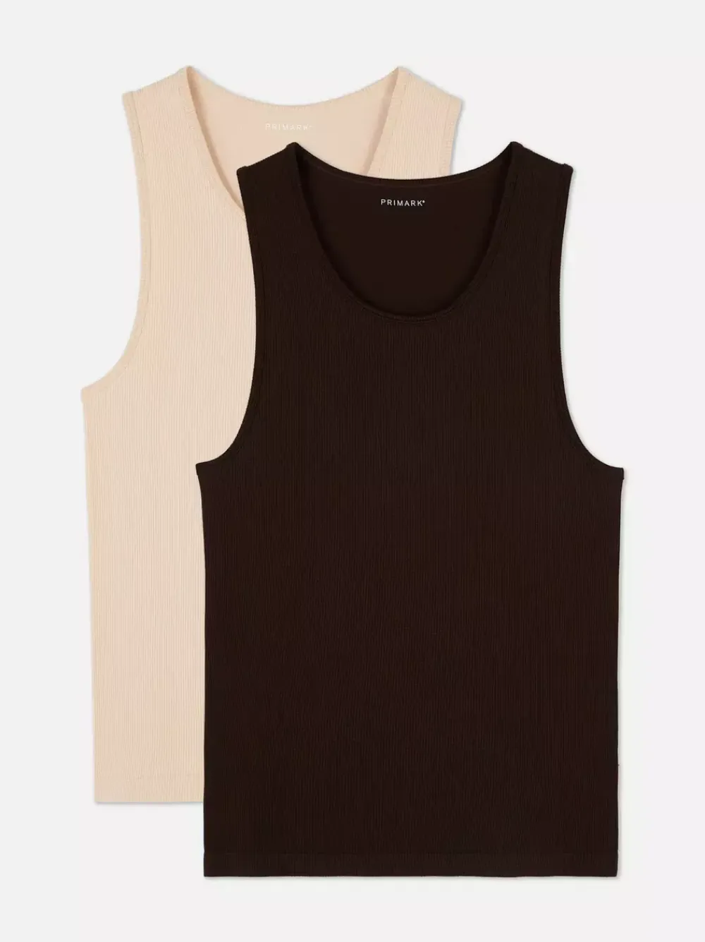 Primark Bielizna|Topy I T-Shirty<Bezszwowe prążkowane podkoszulki, 2 szt.