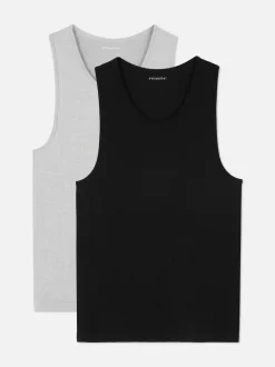 Primark Bielizna|Topy I T-Shirty<Bezszwowe prążkowane podkoszulki, 2 szt.