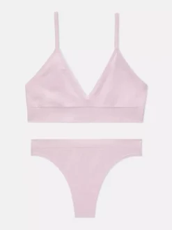 Damskie Primark Komplety Bielizny Damskiej<Bezszwowe stringi i trójkątne braletki, zestaw