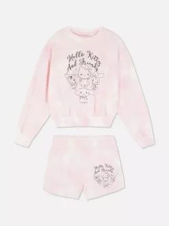 Dzieci Primark Komplety I Gotowe Stroje<Bluza i szorty ze wzorem tie-dye, motyw Hello Kitty