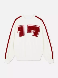 Primark Odzież Domowa I Na Siłownię|Bluzy<Bluza oversize w uniwersyteckim stylu z numerem