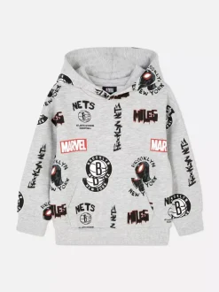 Dzieci Primark Bluzy<Bluza z kapturem z motywem Marvela i NBA Brooklyn Nets