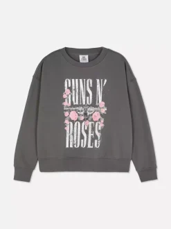 Primark Odzież Domowa I Na Siłownię|Bluzy<Bluza z nadrukiem Guns N’ Roses i efektem znoszenia