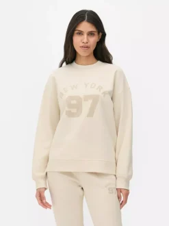 Primark Odzież Domowa I Na Siłownię|Bluzy<Bluza z okrągłym dekoltem i nadrukiem