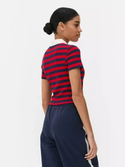 Primark Topy I T-Shirty<Bluzka w paski z kołnierzykiem Paula Echevarría