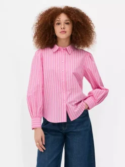 Primark Koszule I Bluzki<Bluzka w paski z marszczonymi rękawami