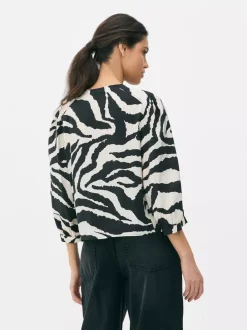 Primark Koszule I Bluzki<Bluzka w zebrę z bufiastym rękawem Paula Echevarría