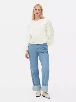 Primark Koszule I Bluzki<Bluzka z falbanką i bufiastymi rękawami