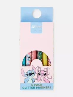 Dzieci Primark Kredki<Brokatowe markery z motywem Disneya, 6 szt.