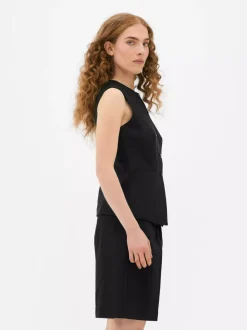 Primark Topy I T-Shirty<Czarna kamizelka o wydłużonym kroju