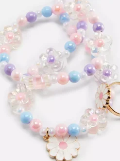 Dzieci Primark Biżuteria<3-częściowy zestaw biżuterii z koralikami i kwiatami