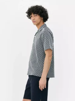 Primark Koszule<Dżersejowa koszula na guziki z geometrycznym wzorem