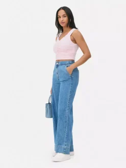 Primark Topy I T-Shirty<Dżersejowa koszulka bez rękawów z marszczeniami