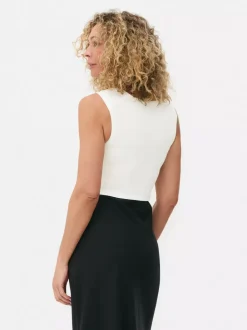Primark Topy I T-Shirty<Dżersejowa koszulka bez rękawów z marszczeniami