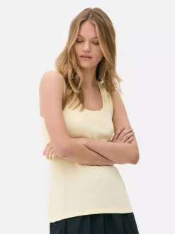 Primark Topy I T-Shirty<Dżersejowa koszulka prążkowana bez rękawów