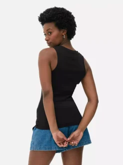 Primark Topy I T-Shirty<Dżersejowa koszulka prążkowana bez rękawów
