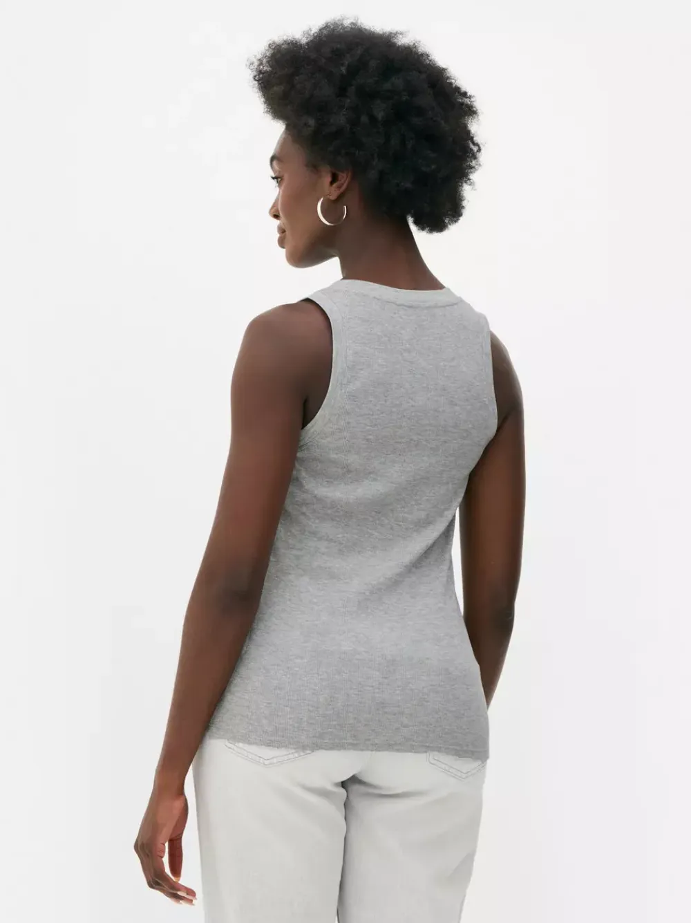 Primark Topy I T-Shirty<Dżersejowa koszulka prążkowana bez rękawów