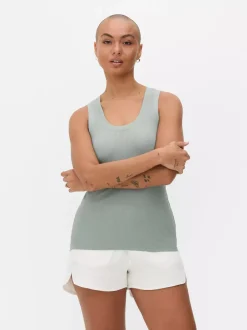 Primark Topy I T-Shirty<Dżersejowa koszulka prążkowana bez rękawów