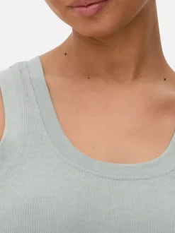 Primark Topy I T-Shirty<Dżersejowa koszulka prążkowana bez rękawów