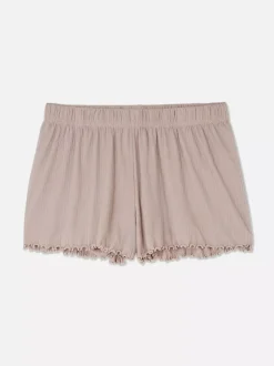 Primark Spodnie Od Piżamy<Dżersejowe szorty od piżamy z muszelkowym brzegiem