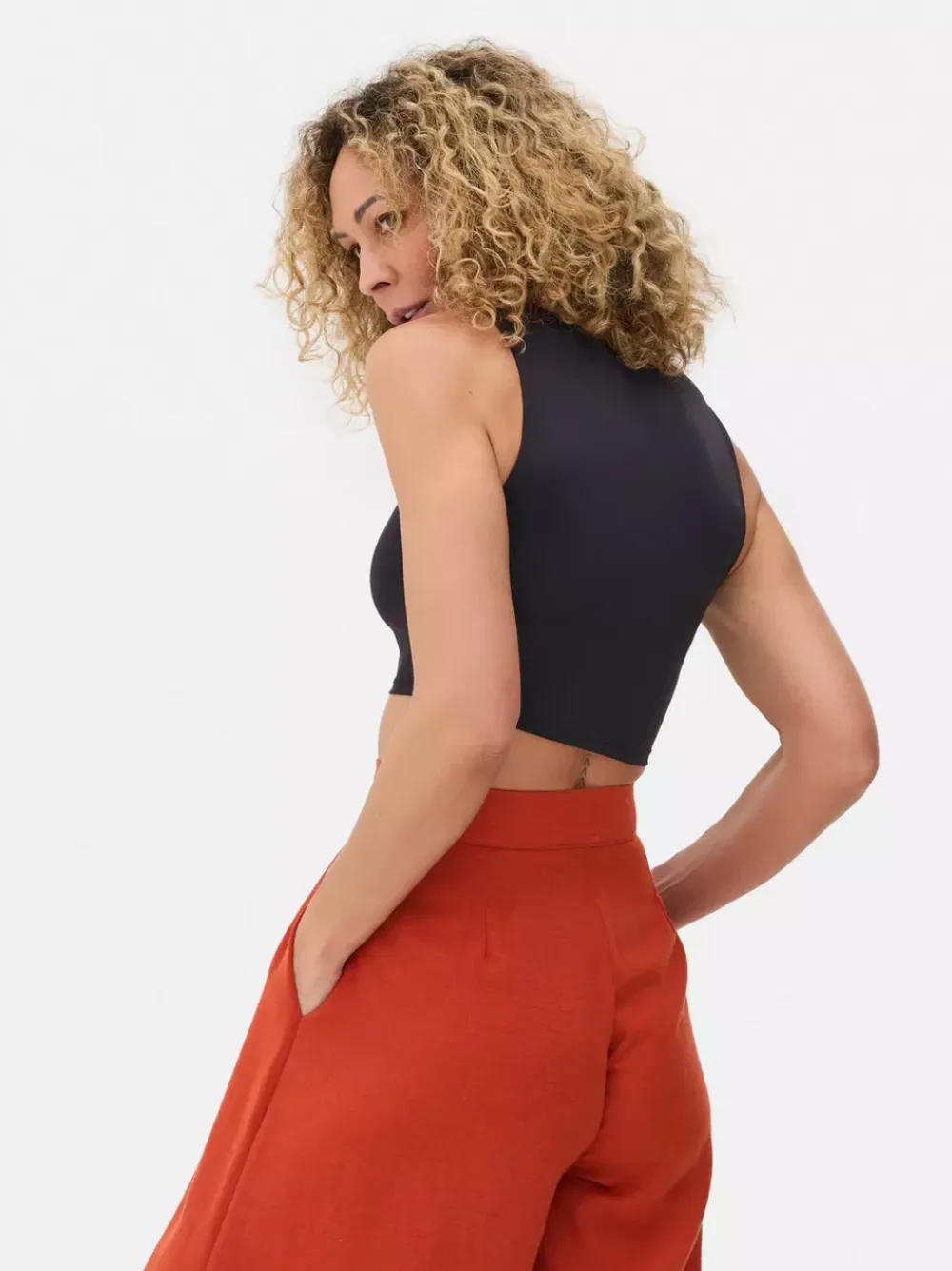 Primark Topy I T-Shirty<Dżersejowy top bez rękawów z efektem drugiej skóry