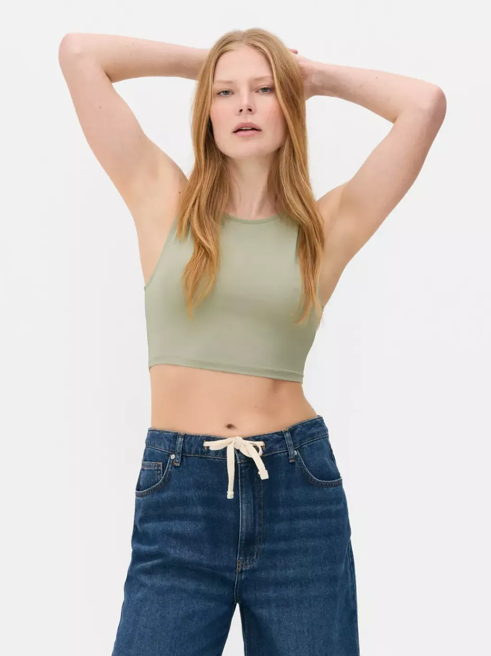 Primark Topy I T-Shirty<Dżersejowy top bez rękawów z efektem drugiej skóry