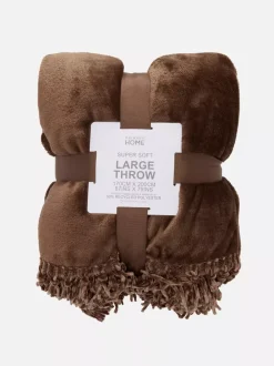 Primark Koce I Narzuty<Duża miękka narzuta z frędzlami przy obszyciu