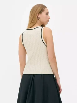 Primark Topy I T-Shirty<Długa koszulka bez rękawów o splocie warkoczowym