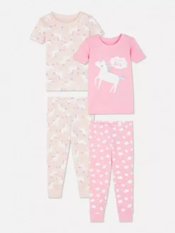 Primark Piżamy I Bielizna Nocna<Długa piżama z motywem jednorożca, 2 komplety