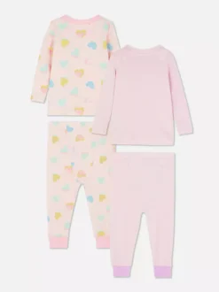 Primark Piżamy I Bielizna Nocna<Długa piżama z motywem serca, 2 szt.