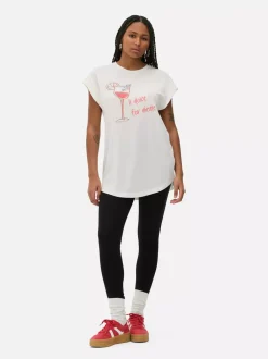 Primark Topy I T-Shirty<Długi T-shirt z nadrukiem