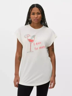 Primark Topy I T-Shirty<Długi T-shirt z nadrukiem