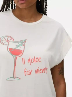Primark Topy I T-Shirty<Długi T-shirt z nadrukiem