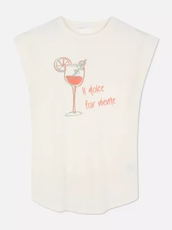 Primark Topy I T-Shirty<Długi T-shirt z nadrukiem