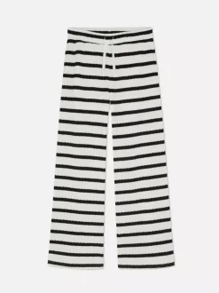 Dzieci Primark Spodnie I Legginsy<Dzianinowe spodnie w paski ze sznurkiem