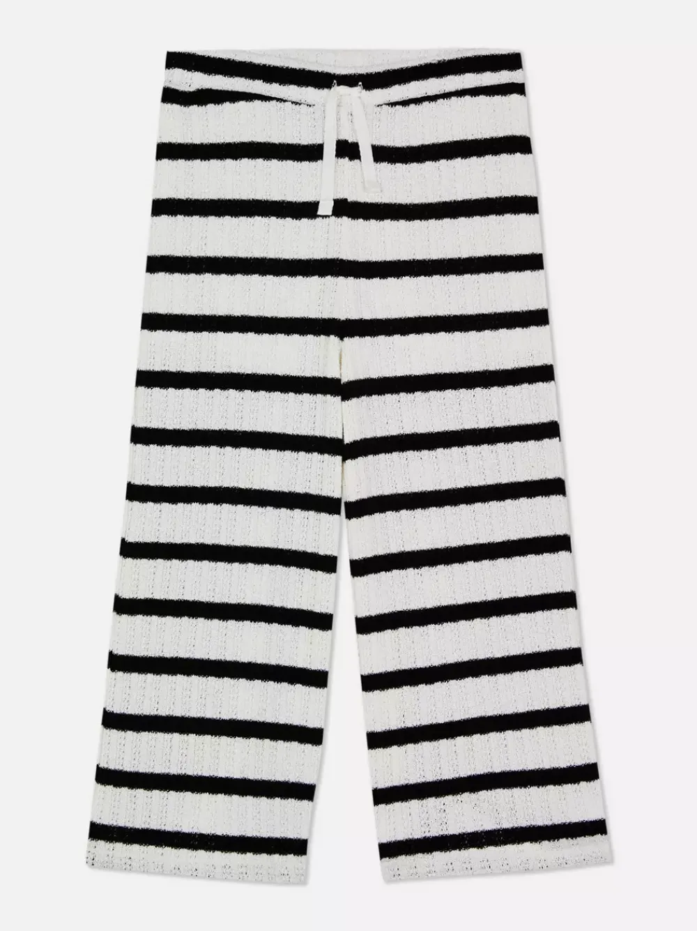 Dzieci Primark Spodnie I Legginsy<Dzianinowe spodnie w paski ze sznurkiem