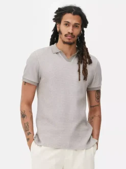 Primark Garnitury I Eleganckie Ubrania|Topy I T-Shirty<Dzianinowy T-shirt z kołnierzykiem