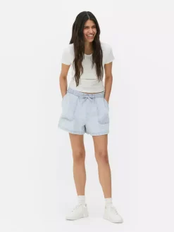 Primark Szorty<Elastyczne spodenki jeansowe