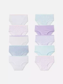 Dzieci Primark Bielizna<Figi biodrówki z nadrukiem w panterkę, 10 par