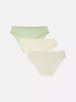Damskie Primark Majtki Damskie<Figi w różne wzory, 3 pary