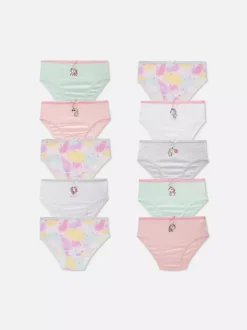 Dzieci Primark Bielizna<Figi z jednorożcem, 10 szt.