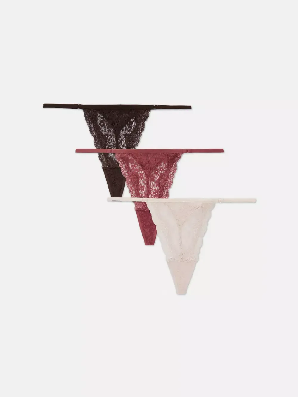 Damskie Primark Majtki Damskie<G-stringi z koronki, 3 pary